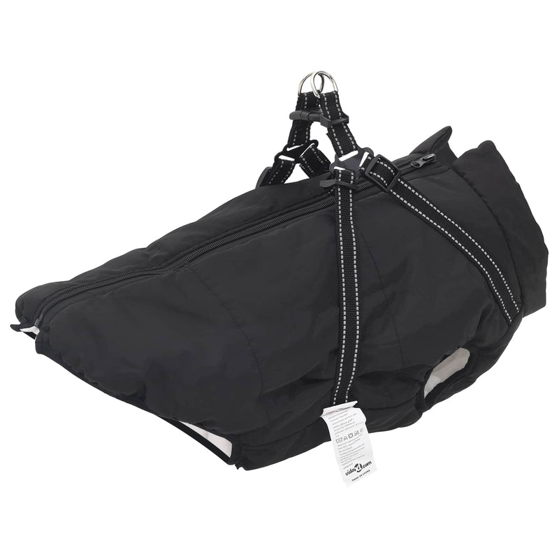 Load image into Gallery viewer, Vidaxl hondenjas met harnas zwart 5xl fleece en polyester

