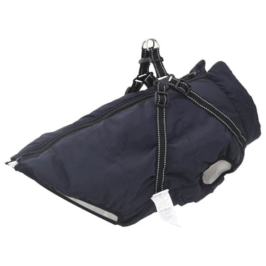 Vidaxl hondenjas met harnas marineblauw 5xl fleece en polyester