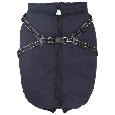 Vidaxl hondenjas met harnas marineblauw 5xl fleece en polyester