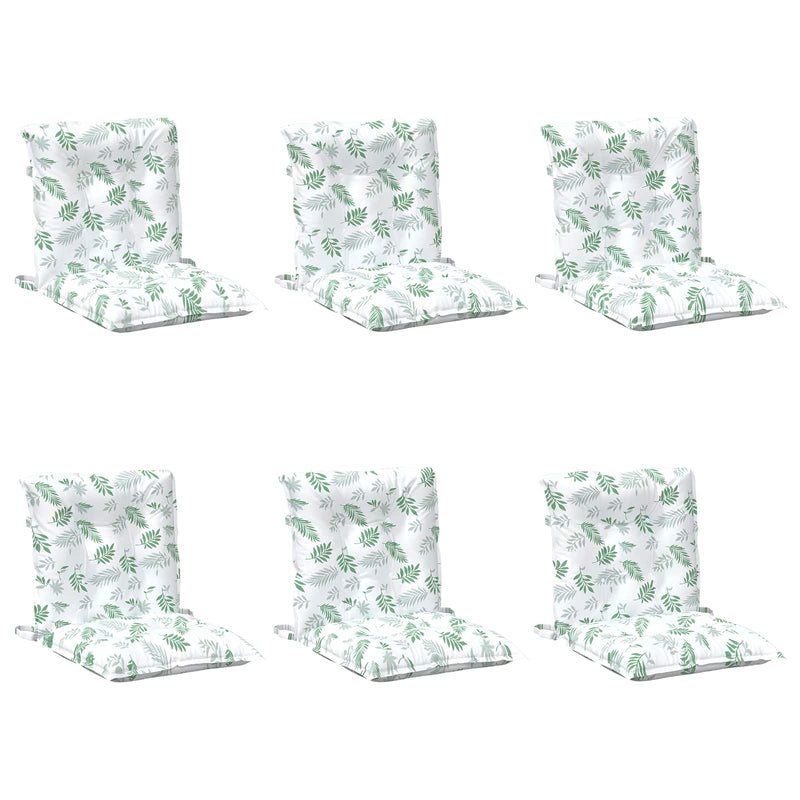 Load image into Gallery viewer, Vidaxl lowback stoelkussen blad 6 pcs wit 100 x 50 x 7 cm oxford
