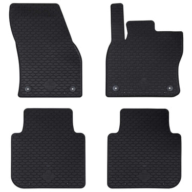 Vidaxl autobodemmat 4 pcs zwart tpe