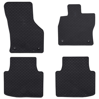 Vidaxl autobodemmat 4 pcs zwart škoda superb iii iv rubber