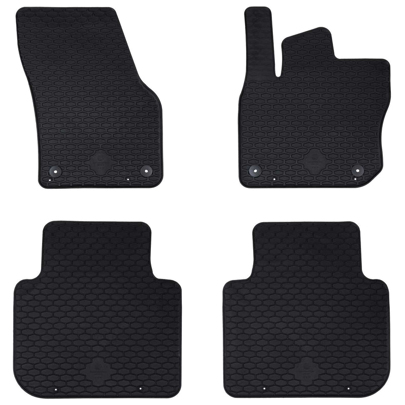 Load image into Gallery viewer, Vidaxl autobodemmat 4 pcs zwart škoda kodiaq tdi rubber

