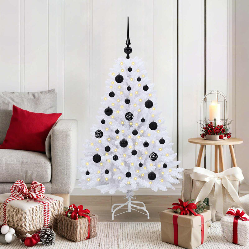 Load image into Gallery viewer, Vidaxl kunstmatige inklapbare kerstboom wit 120 cm pvc en staal
