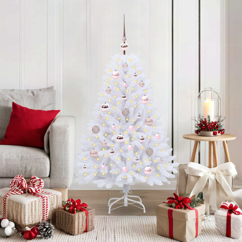 Load image into Gallery viewer, Vidaxl kunstmatige inklapbare kerstboom wit 120 cm pvc en staal
