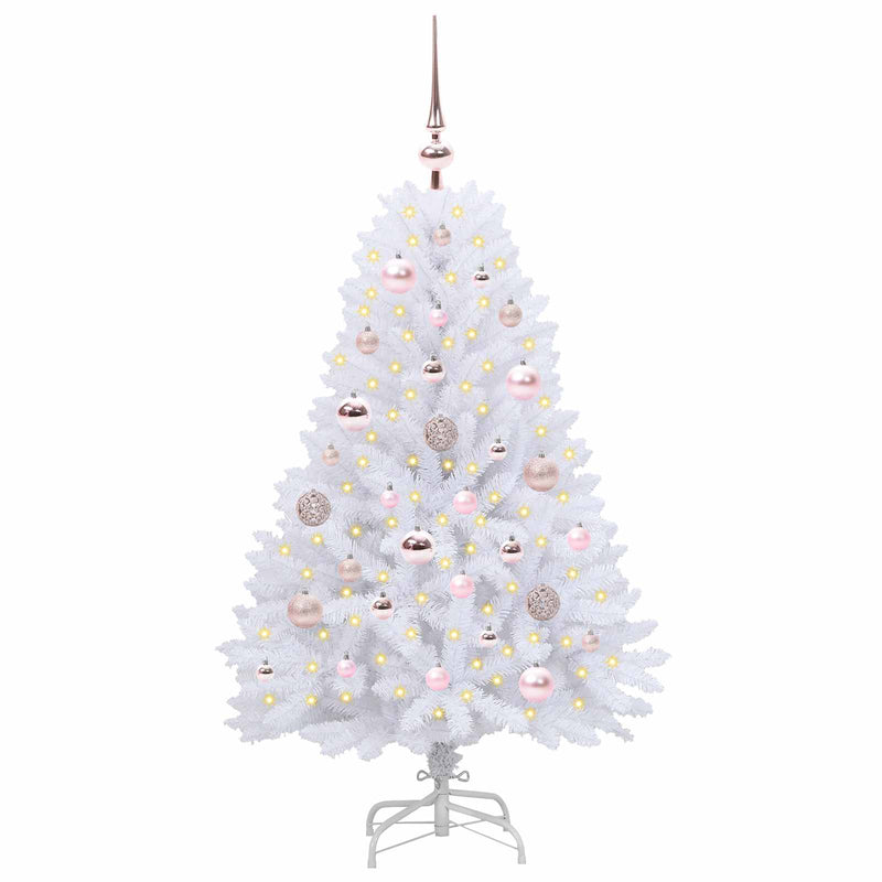 Load image into Gallery viewer, Vidaxl kunstmatige inklapbare kerstboom wit 120 cm pvc en staal
