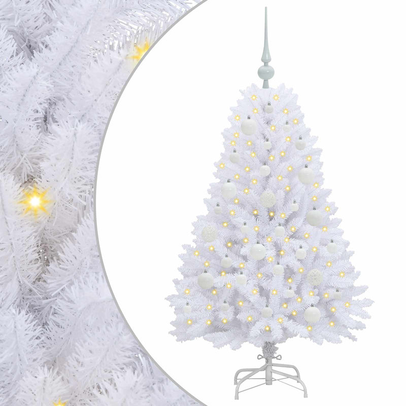 Load image into Gallery viewer, Vidaxl kunstmatige inklapbare kerstboom wit 120 cm pvc en staal

