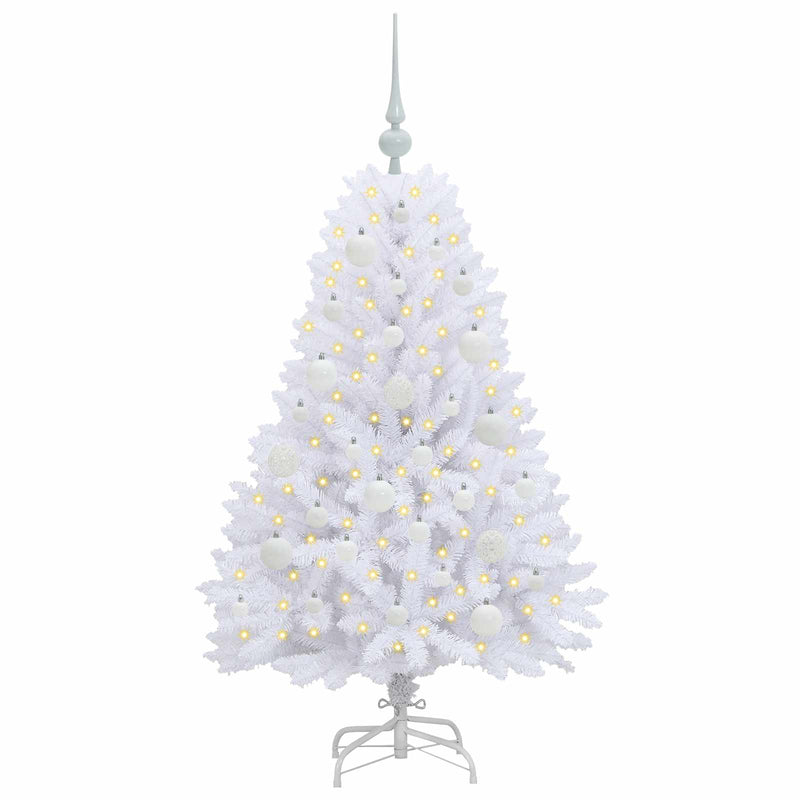 Load image into Gallery viewer, Vidaxl kunstmatige inklapbare kerstboom wit 120 cm pvc en staal
