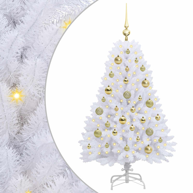 Load image into Gallery viewer, Vidaxl kunstmatige inklapbare kerstboom wit 120 cm pvc en staal
