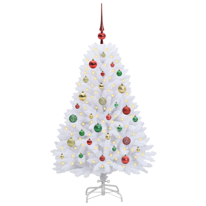 Load image into Gallery viewer, Vidaxl kunstmatige inklapbare kerstboom wit 120 cm pvc en staal
