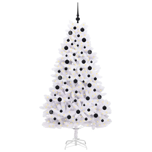 Vidaxl kunstmatige inklapbare kerstboom wit 180 cm pvc en staal