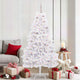 Vidaxl kunstmatige inklapbare kerstboom wit 180 cm pvc en staal