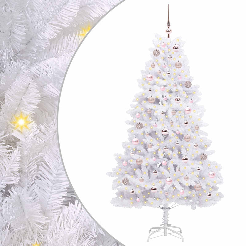 Load image into Gallery viewer, Vidaxl kunstmatige inklapbare kerstboom wit 180 cm pvc en staal
