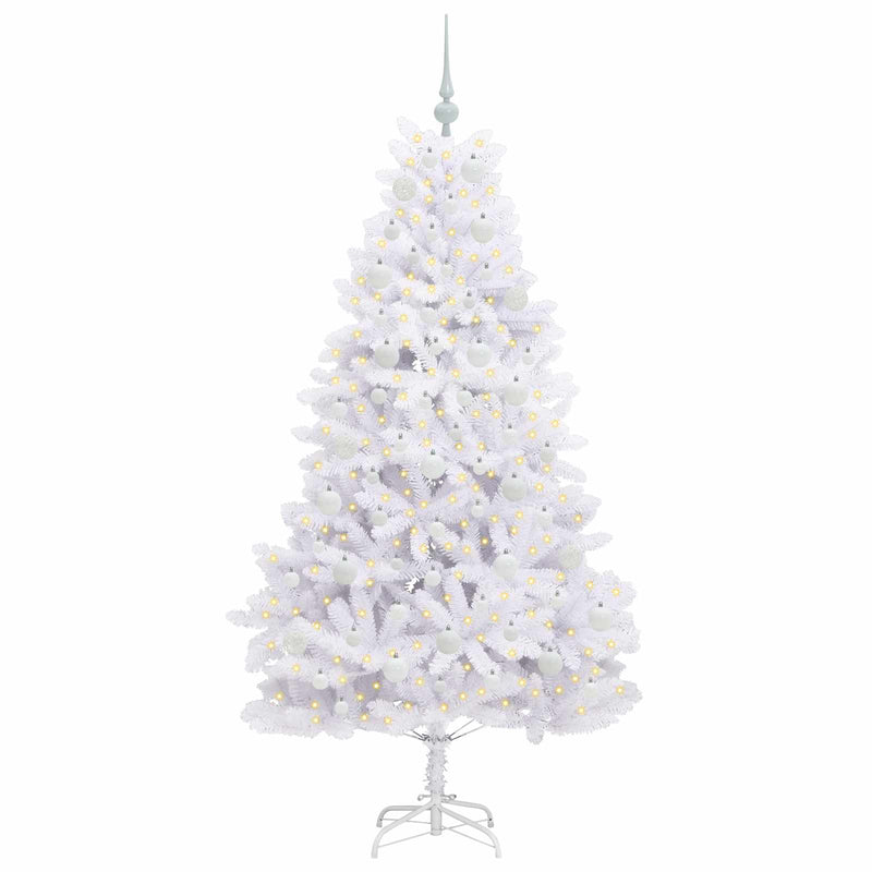 Load image into Gallery viewer, Vidaxl kunstmatige inklapbare kerstboom wit 180 cm pvc en staal
