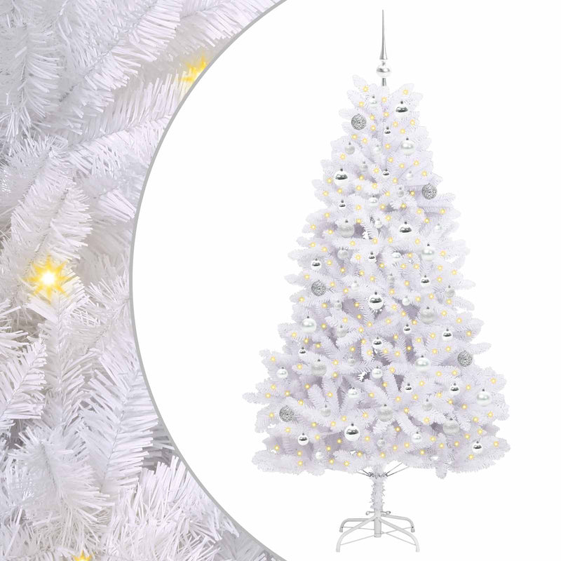 Load image into Gallery viewer, Vidaxl kunstmatige inklapbare kerstboom wit 180 cm pvc en staal
