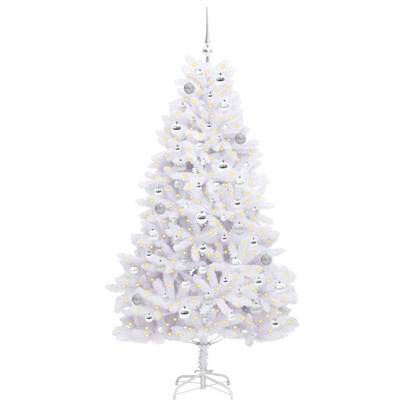 Load image into Gallery viewer, Vidaxl kunstmatige inklapbare kerstboom wit 180 cm pvc en staal
