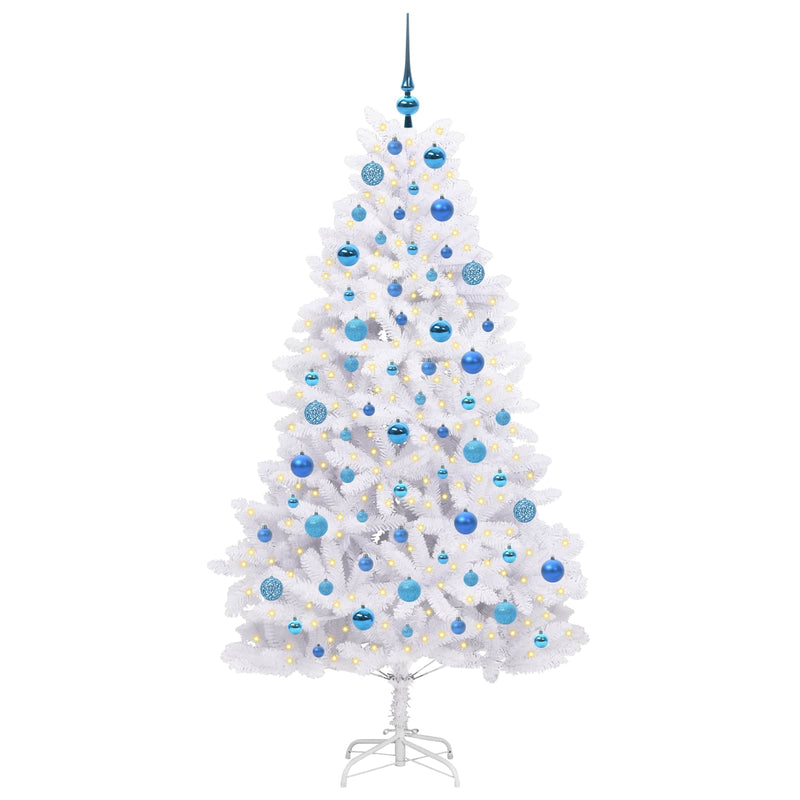Load image into Gallery viewer, Vidaxl kunstmatige inklapbare kerstboom wit 180 cm pvc en staal
