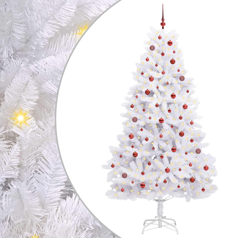 Load image into Gallery viewer, Vidaxl kunstmatige inklapbare kerstboom wit 240 cm pvc en staal
