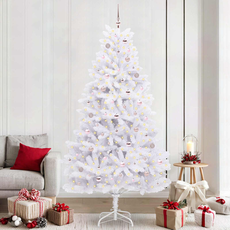 Load image into Gallery viewer, Vidaxl kunstmatige inklapbare kerstboom wit 240 cm pvc en staal
