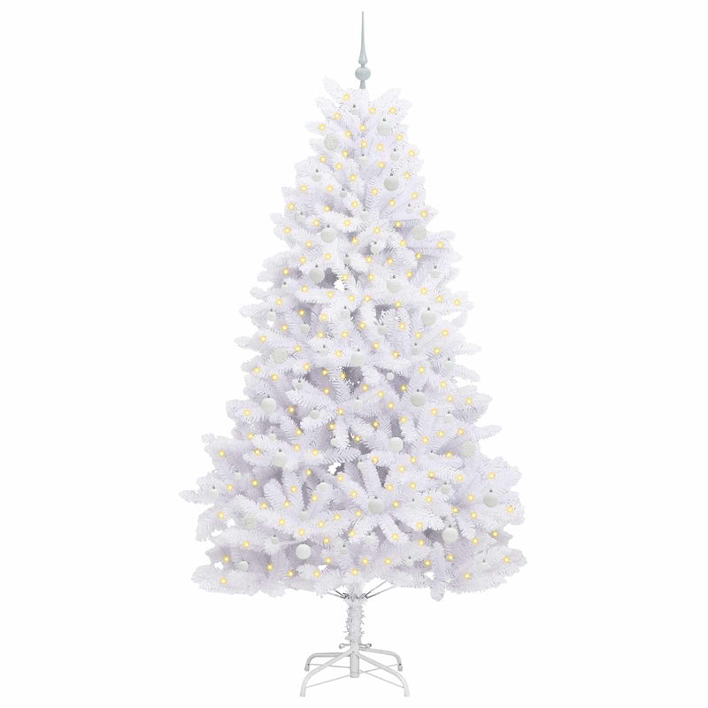 Load image into Gallery viewer, Vidaxl kunstmatige inklapbare kerstboom wit 240 cm pvc en staal
