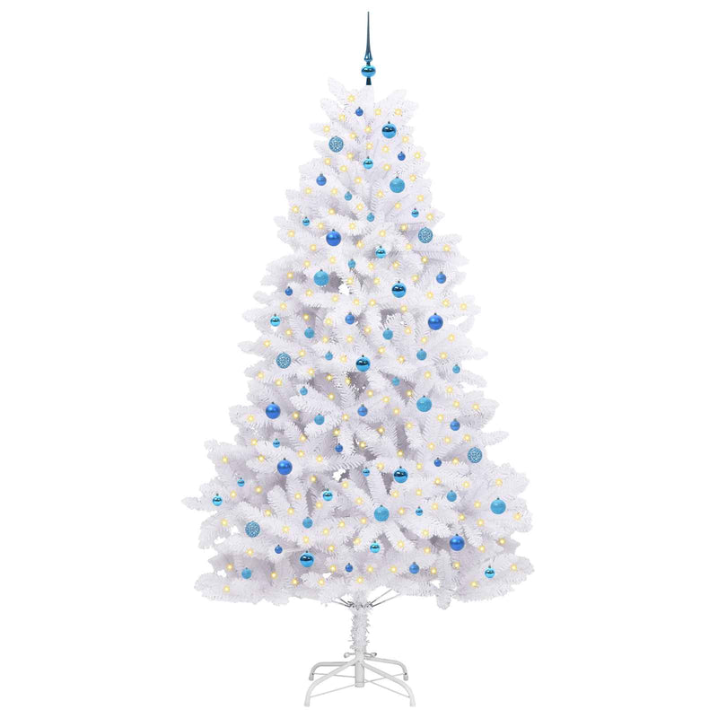 Load image into Gallery viewer, Vidaxl kunstmatige inklapbare kerstboom wit 240 cm pvc en staal
