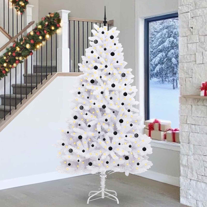 Load image into Gallery viewer, Vidaxl kunstmatige inklapbare kerstboom wit 270 cm pvc en staal

