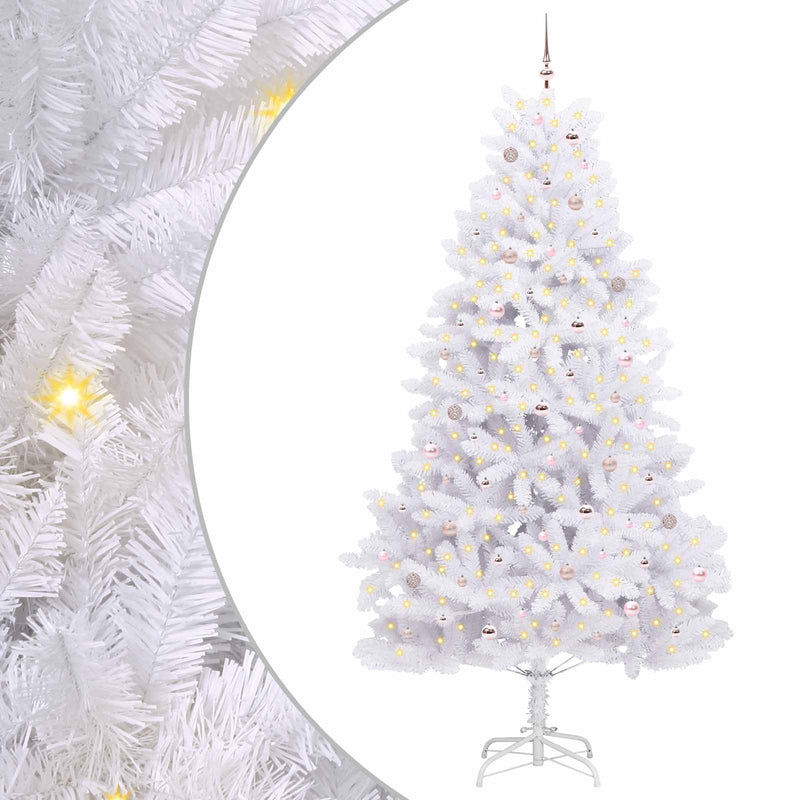 Load image into Gallery viewer, Vidaxl kunstmatige inklapbare kerstboom wit 270 cm pvc en staal

