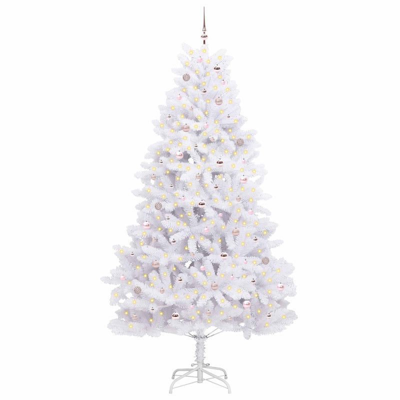 Load image into Gallery viewer, Vidaxl kunstmatige inklapbare kerstboom wit 270 cm pvc en staal
