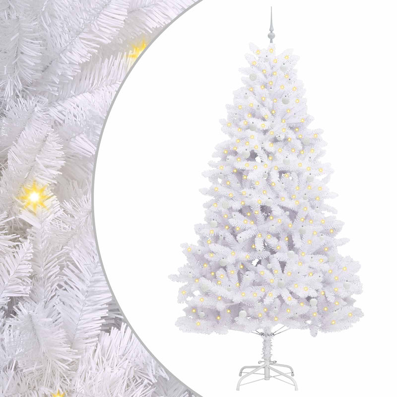 Load image into Gallery viewer, Vidaxl kunstmatige inklapbare kerstboom wit 270 cm pvc en staal
