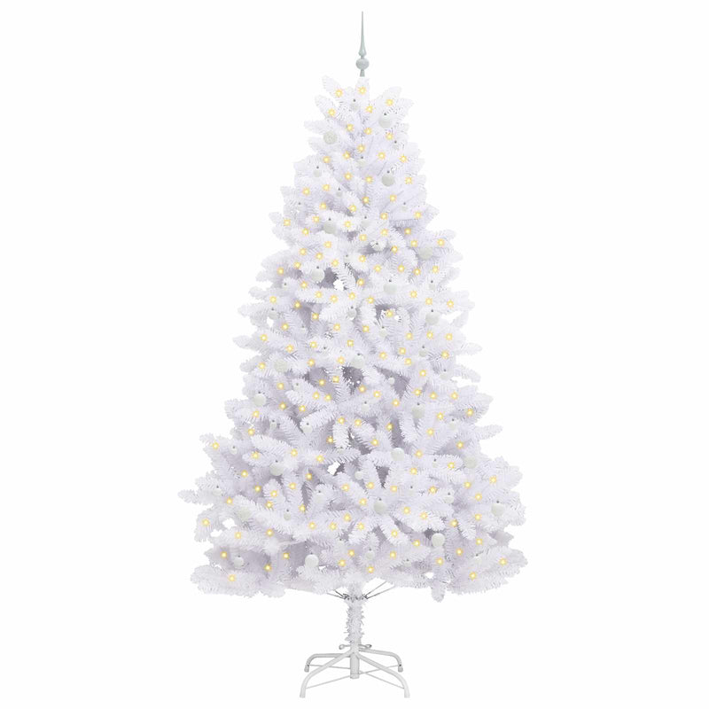 Load image into Gallery viewer, Vidaxl kunstmatige inklapbare kerstboom wit 270 cm pvc en staal
