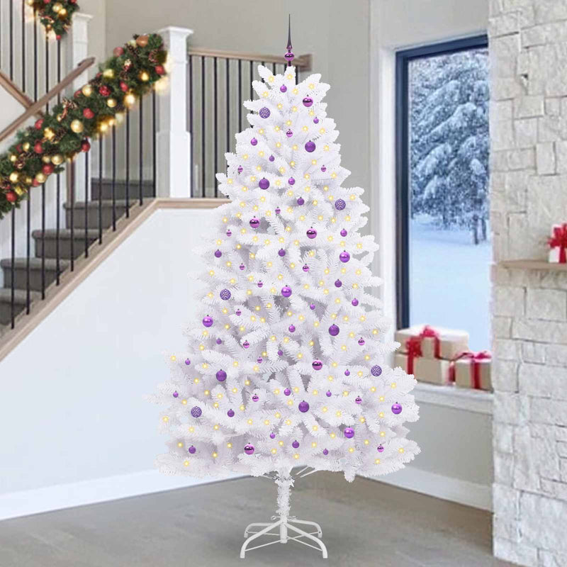 Load image into Gallery viewer, Vidaxl kunstmatige inklapbare kerstboom wit 270 cm pvc en staal
