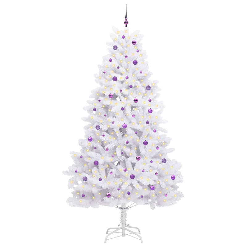 Load image into Gallery viewer, Vidaxl kunstmatige inklapbare kerstboom wit 270 cm pvc en staal
