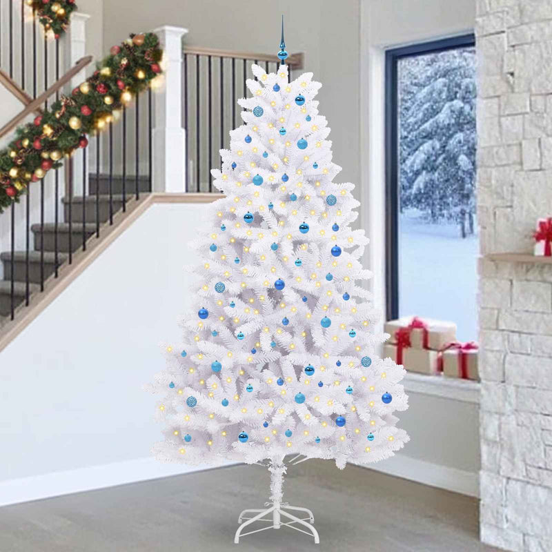 Load image into Gallery viewer, Vidaxl kunstmatige inklapbare kerstboom wit 270 cm pvc en staal

