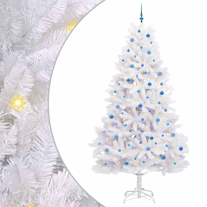 Load image into Gallery viewer, Vidaxl kunstmatige inklapbare kerstboom wit 270 cm pvc en staal
