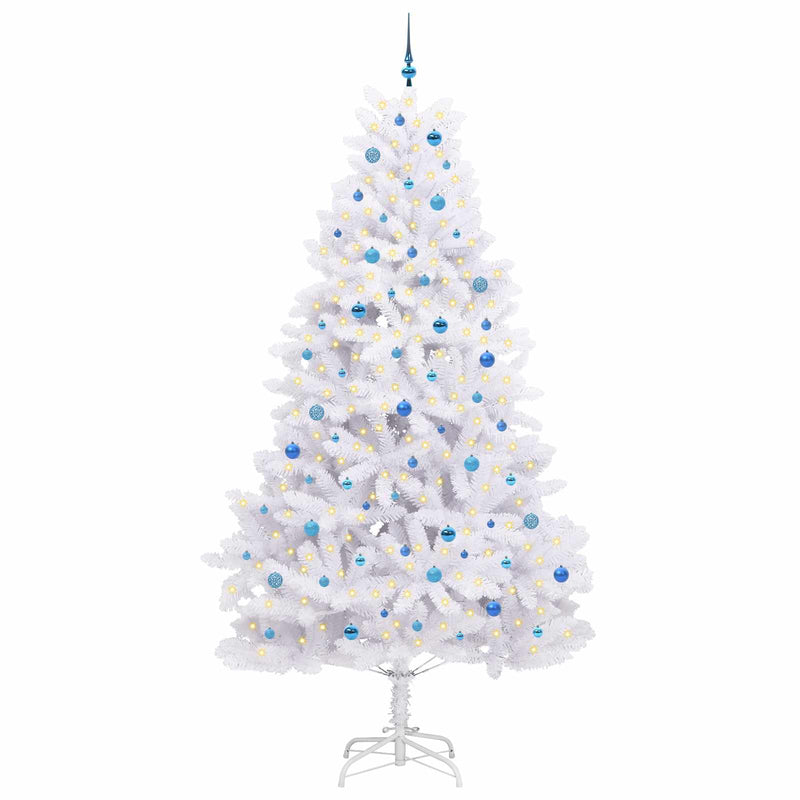 Load image into Gallery viewer, Vidaxl kunstmatige inklapbare kerstboom wit 270 cm pvc en staal
