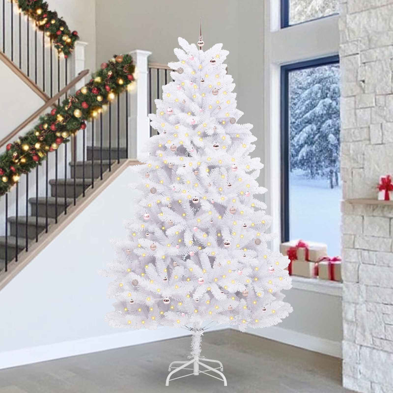 Load image into Gallery viewer, Vidaxl kunstmatige inklapbare kerstboom wit 300 cm pvc en staal
