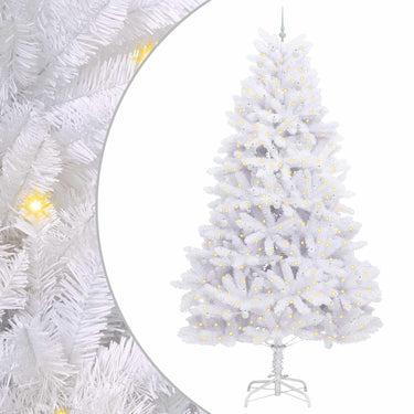 Vidaxl kunstmatige inklapbare kerstboom wit 300 cm pvc en staal