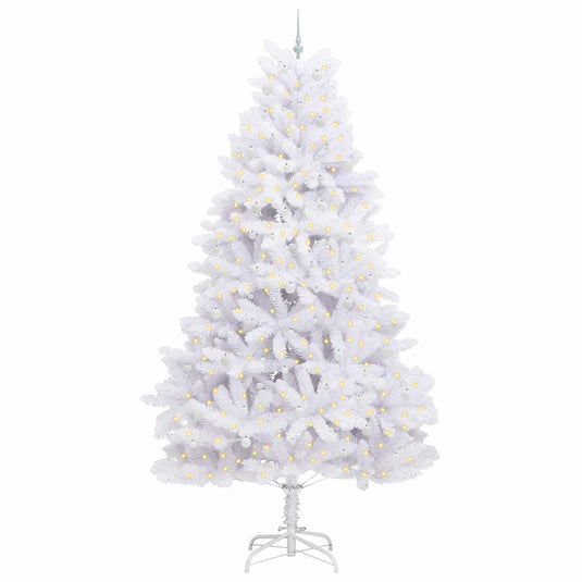 Vidaxl kunstmatige inklapbare kerstboom wit 300 cm pvc en staal
