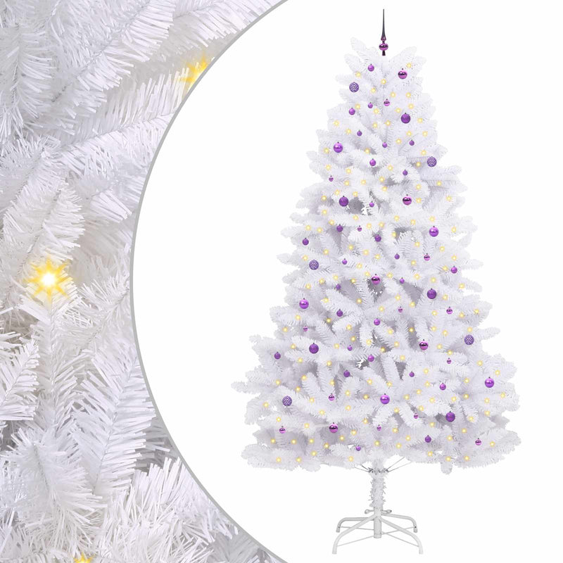 Load image into Gallery viewer, Vidaxl kunstmatige inklapbare kerstboom wit 300 cm pvc en staal
