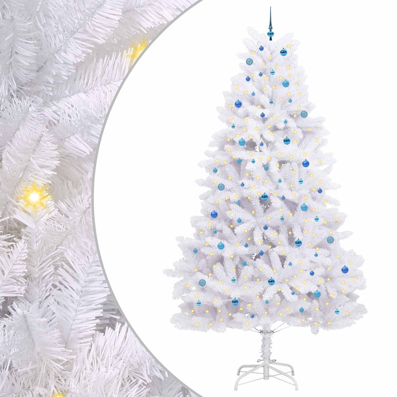 Load image into Gallery viewer, Vidaxl kunstmatige inklapbare kerstboom wit 300 cm pvc en staal
