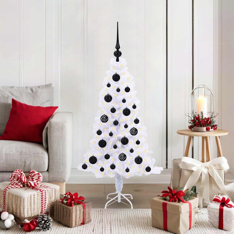 Load image into Gallery viewer, Vidaxl kunstkerstboom met 150 led wit 120 cm pvc en staal
