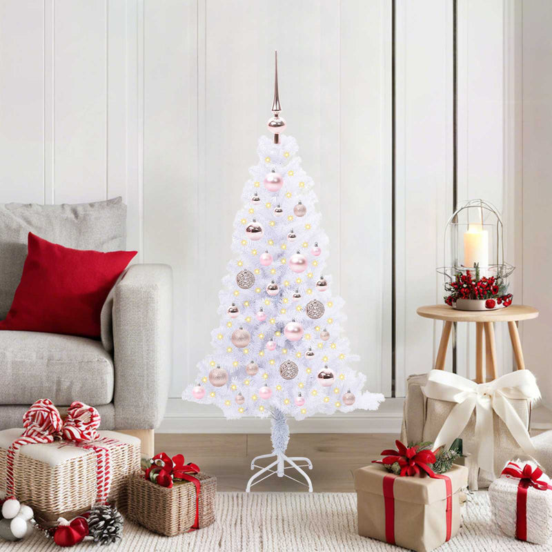 Load image into Gallery viewer, Vidaxl kunstkerstboom met 150 led wit 120 cm pvc en staal

