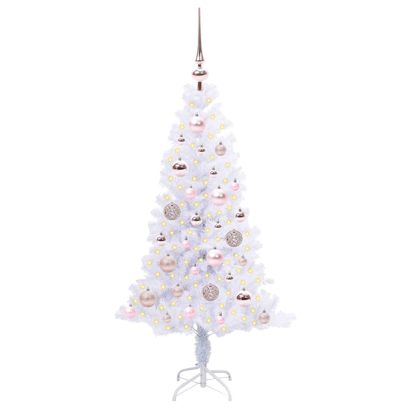 Load image into Gallery viewer, Vidaxl kunstkerstboom met 150 led wit 120 cm pvc en staal
