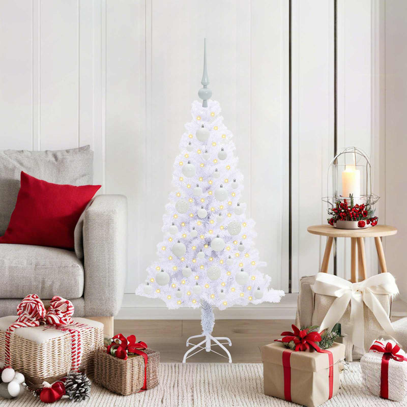 Load image into Gallery viewer, Vidaxl kunstkerstboom met 150 led wit 120 cm pvc en staal
