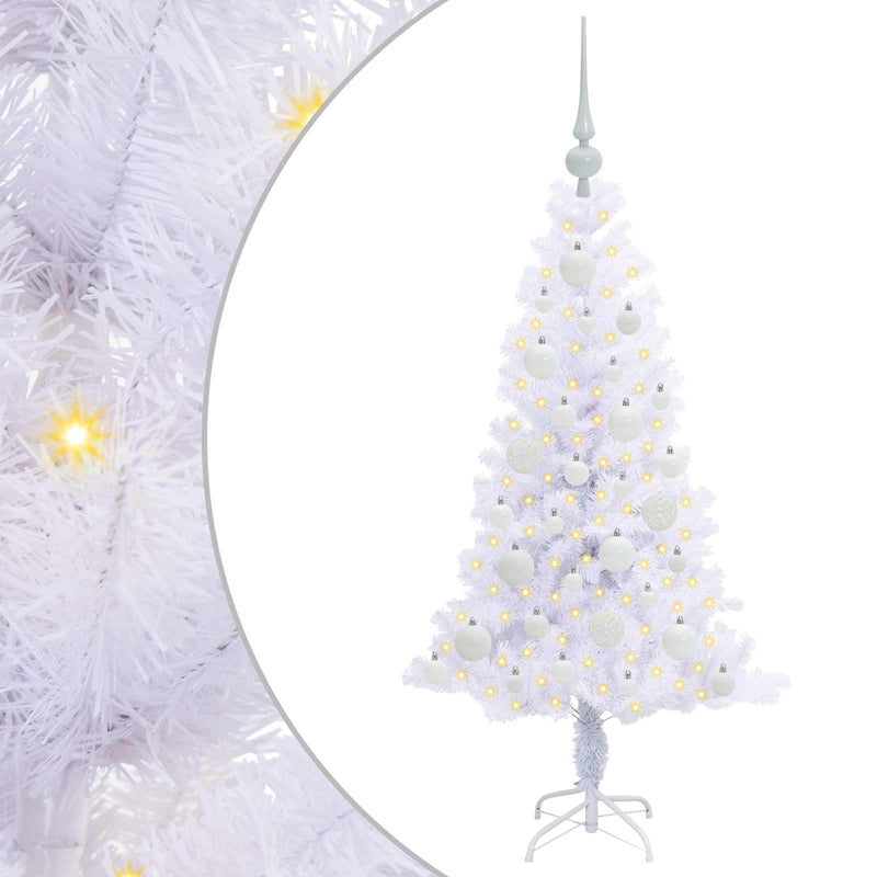 Load image into Gallery viewer, Vidaxl kunstkerstboom met 150 led wit 120 cm pvc en staal
