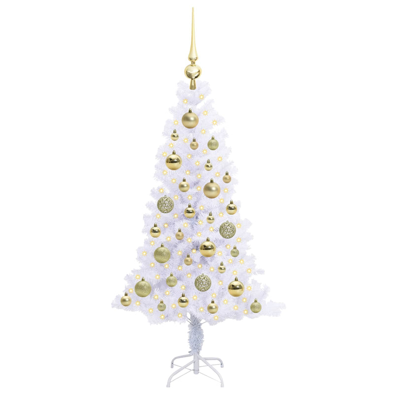 Load image into Gallery viewer, Vidaxl kunstkerstboom met 150 led wit 120 cm pvc en staal
