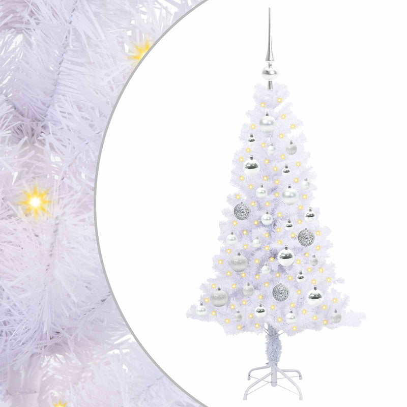 Load image into Gallery viewer, Vidaxl kunstkerstboom met 150 led wit 120 cm pvc en staal
