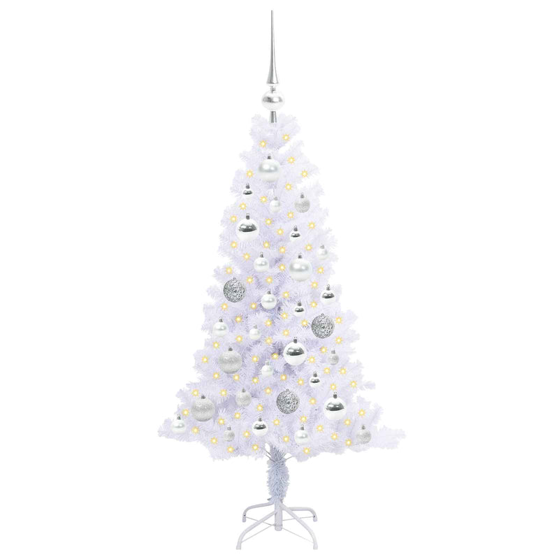 Load image into Gallery viewer, Vidaxl kunstkerstboom met 150 led wit 120 cm pvc en staal

