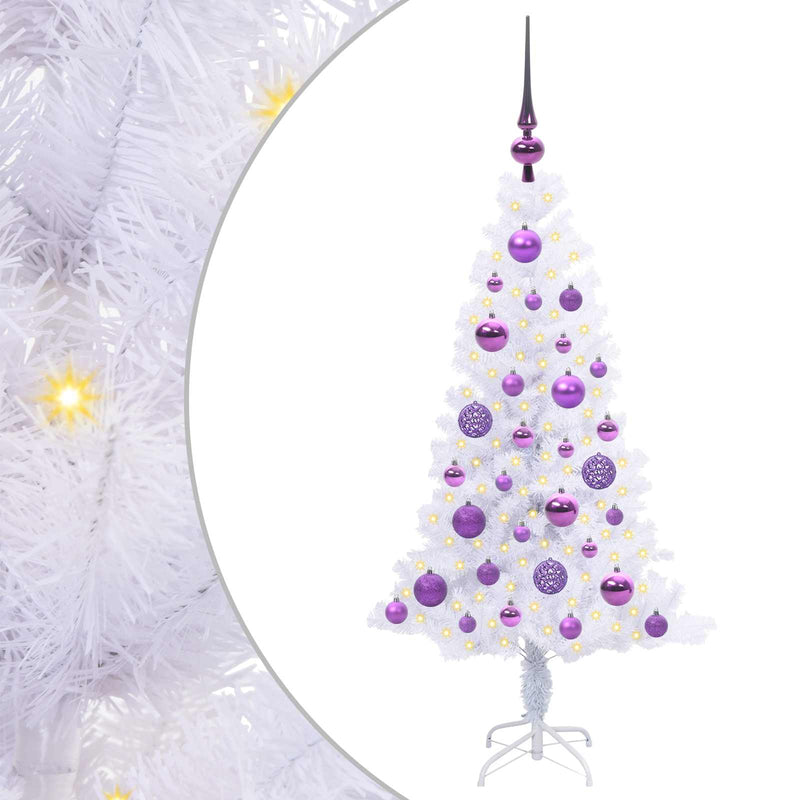 Load image into Gallery viewer, Vidaxl kunstkerstboom met 150 led wit 120 cm pvc en staal
