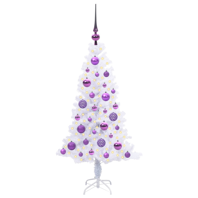 Load image into Gallery viewer, Vidaxl kunstkerstboom met 150 led wit 120 cm pvc en staal
